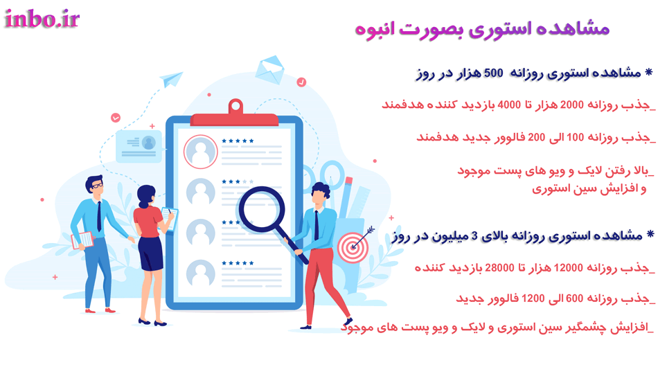 مشاهده استوری انبوه فعالیت جدید برای جذب فالوور واقعی
