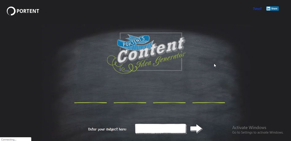 ابزار Portent’s Content Idea Generator، برای انتخاب تیتر های مناسب