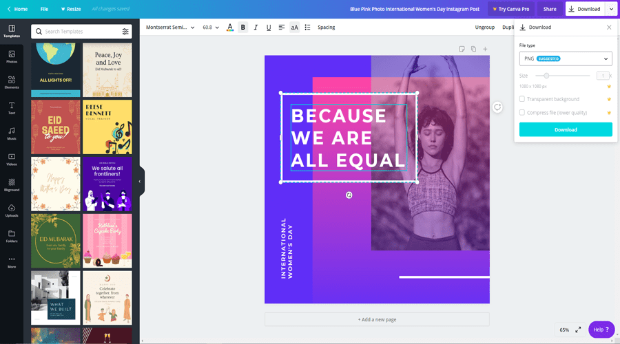 ابزار تولید محتوا سایت canva برای افزایش فالوور واقعی در اینستاگرام
