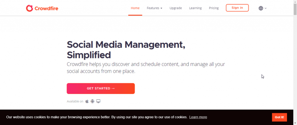 Crowdfire زمانبندی انتشار پست اینستاگرام