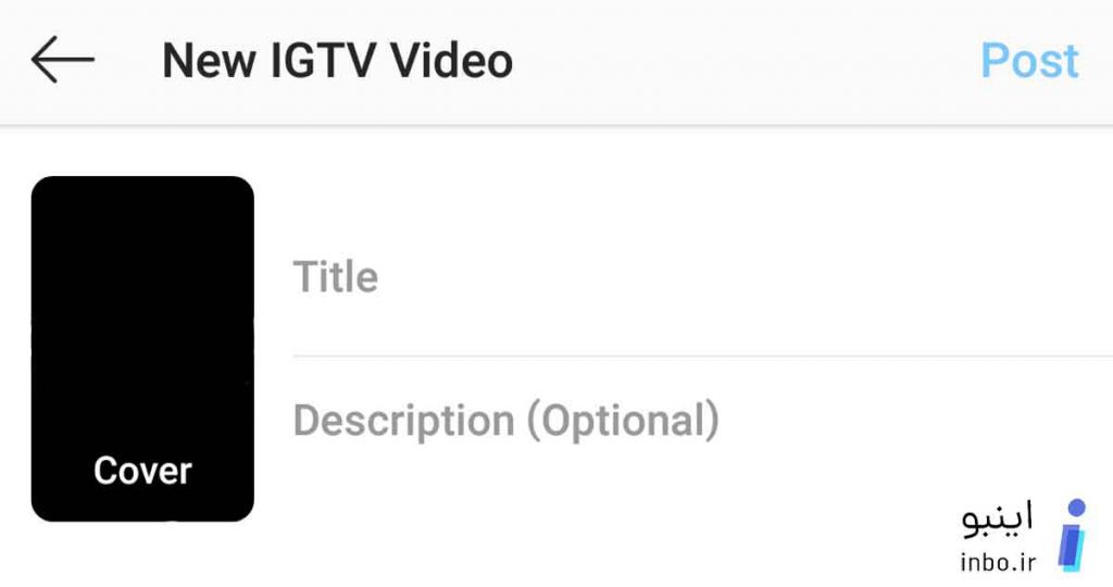 نوشتن تیتر و توضیح برای igtv