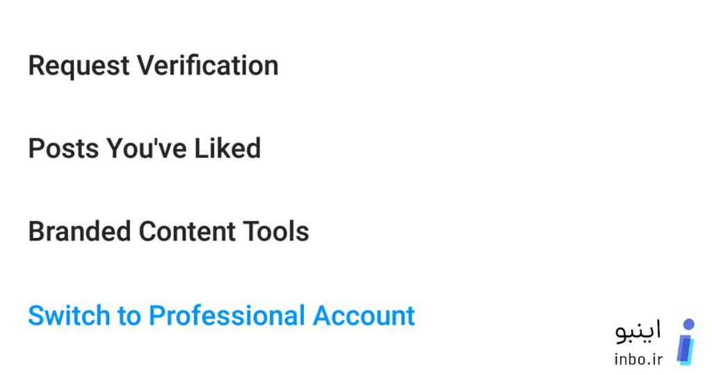 تنظیمات Account