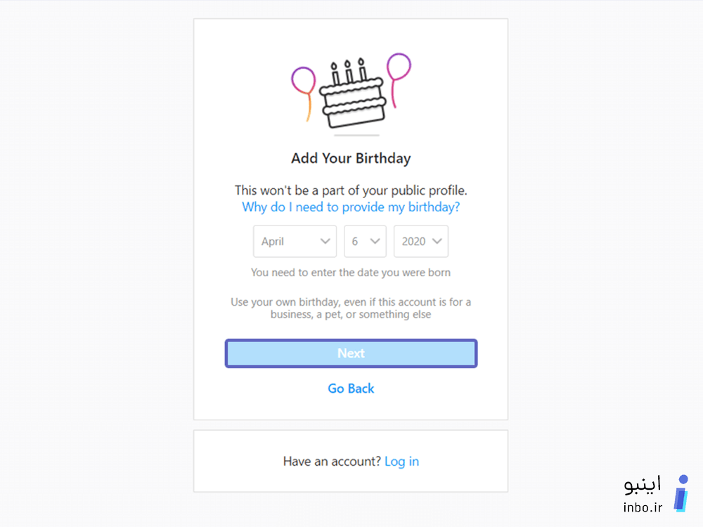 تعیین تاریخ تولد