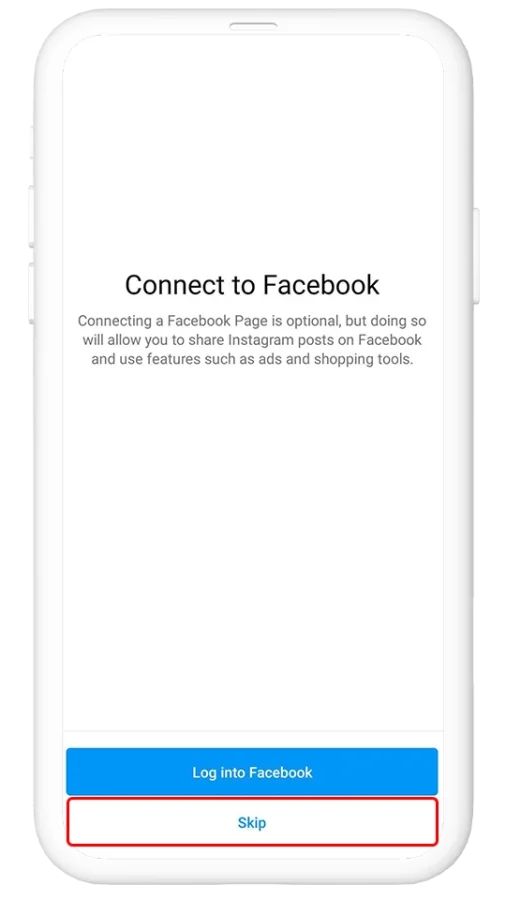 اتصال اکانت به فیسبوک